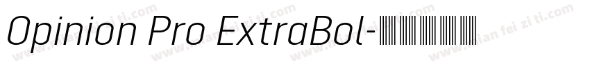 Opinion Pro ExtraBol字体转换